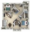 Hoya Kensington Place 2 bedrooms 2 baths furnished floor plan apartment in Woodbridge VA Hoya Kensington Place 2 bedrooms 2 baths furnished floor plan apartment in Woodbridge VA at Kensington Place, Woodbridge, 22191